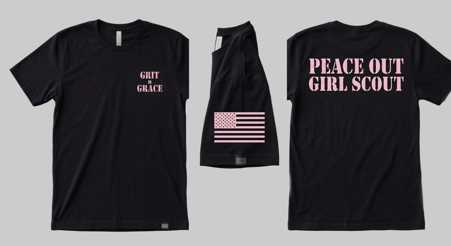 Peace Out Girl Scout T-shirt